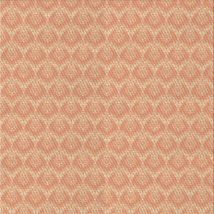 Round Patterned Orange Rug, pat888brn