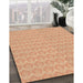 Machine Washable Transitional Orange Rug in a Family Room, wshpat888brn