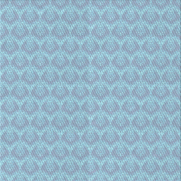 Round Patterned Koi Blue Rug, pat888lblu