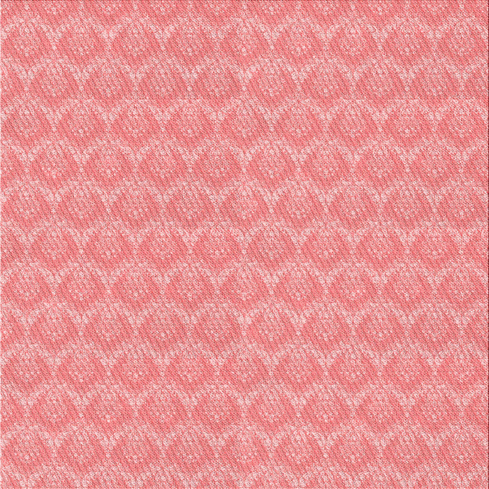 Round Machine Washable Transitional Pastel Pink Rug, wshpat888rd