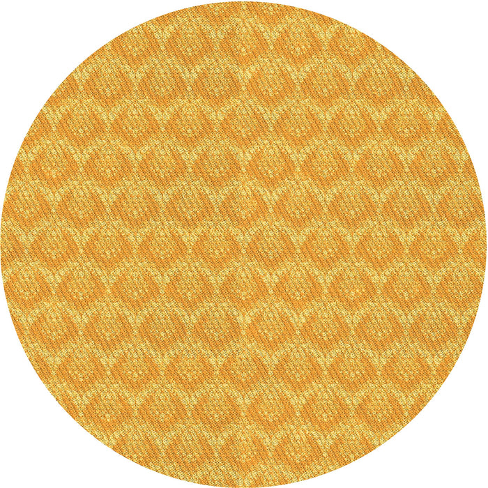Square Machine Washable Transitional Bright Gold Yellow Rug in a Living Room, wshpat888yw