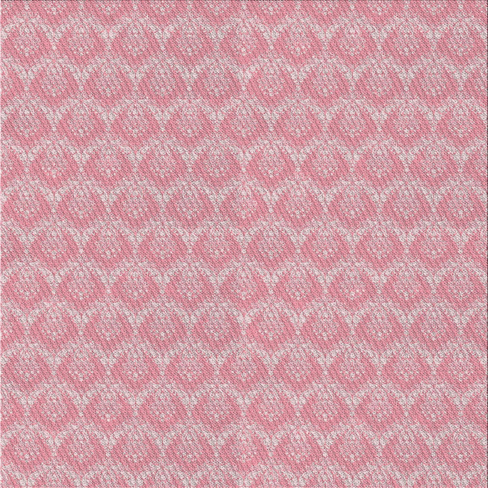 Square Patterned Dark Pink Novelty Rug, pat888