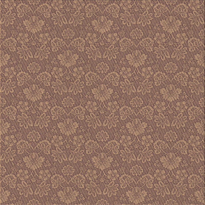 Round Patterned Peru Brown Rug, pat889brn