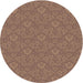 Square Machine Washable Transitional Peru Brown Rug in a Living Room, wshpat889brn