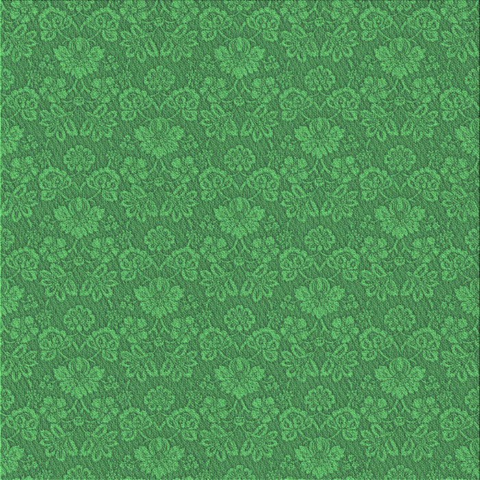 Round Machine Washable Transitional Forest Green Rug, wshpat889grn