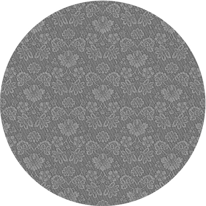 Square Patterned Carbon Gray Rug, pat889gry