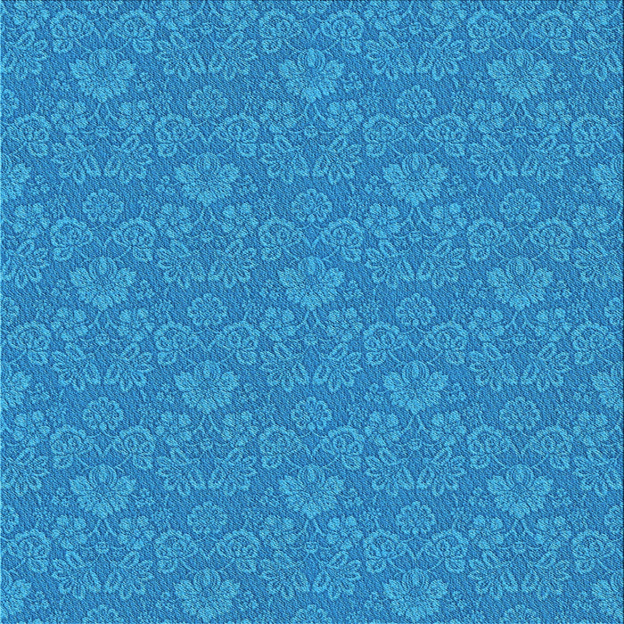 Round Patterned Blue Rug, pat889lblu