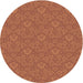 Square Machine Washable Transitional Mahogany Brown Rug in a Living Room, wshpat889org