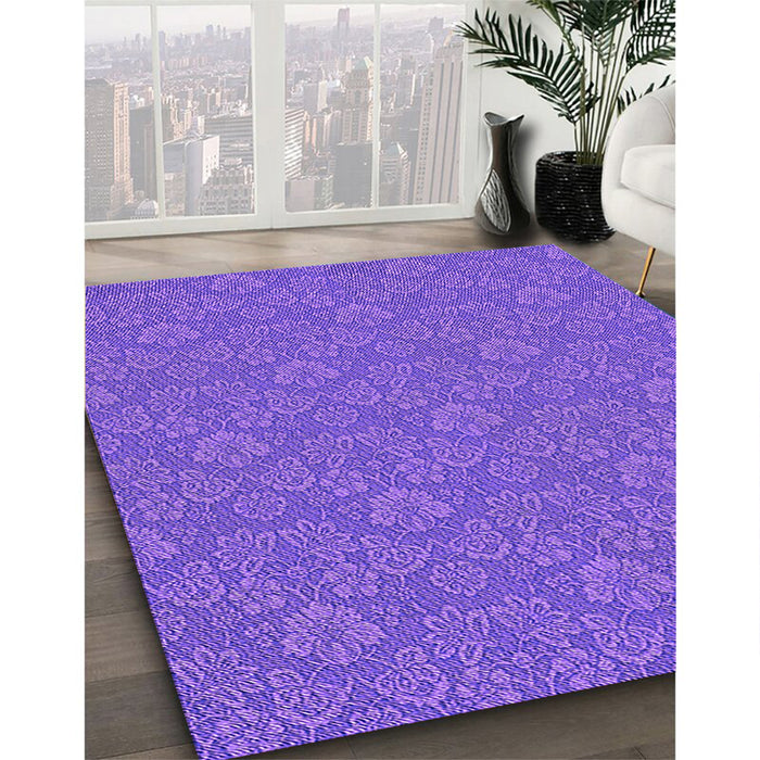 Machine Washable Transitional Purple Rug in a Family Room, wshpat889pur