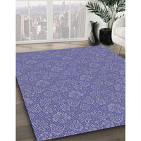 Patterned Deep Purple Novelty Rug, pat889