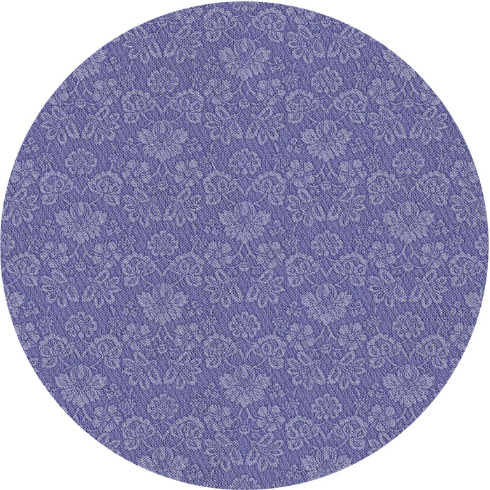 Sideview of Patterned Deep Purple Novelty Rug, pat889