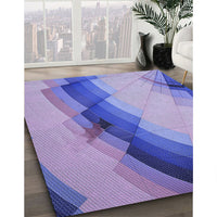 Patterned Bright Lilac Purple Rug, pat89blu