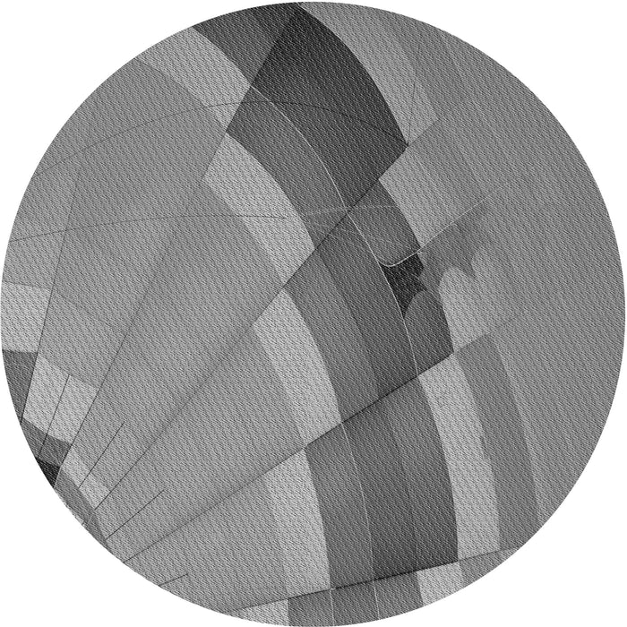 Square Patterned Ash Gray Rug, pat89gry