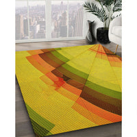 Patterned Deep Yellow Rug, pat89yw