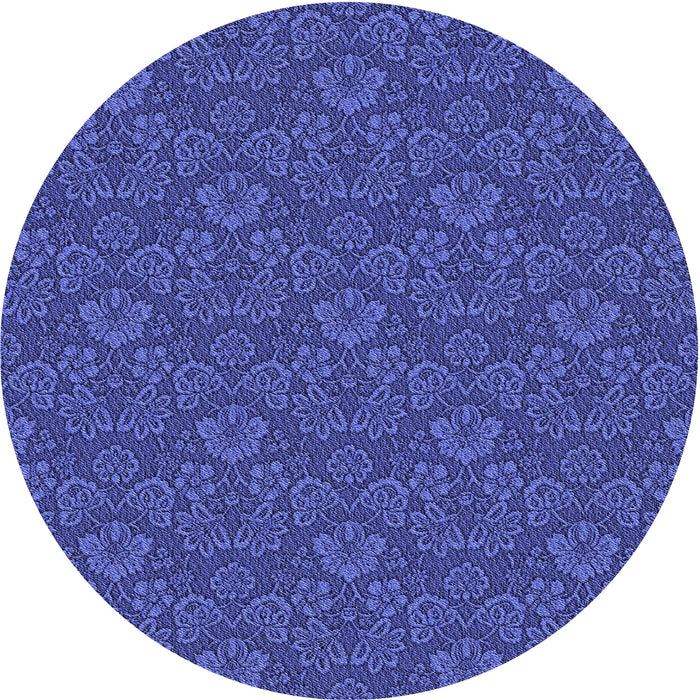 Square Machine Washable Transitional Cobalt Blue Rug in a Living Room, wshpat890blu