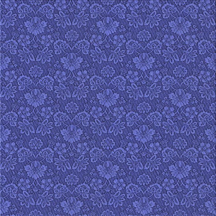 Round Patterned Cobalt Blue Rug, pat890blu