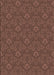 Machine Washable Transitional Rust Pink Rug, wshpat890brn