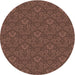 Square Patterned Rust Pink Rug, pat890brn