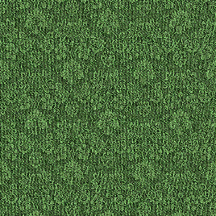 Patterned Dark Lime Green Rug, pat890grn