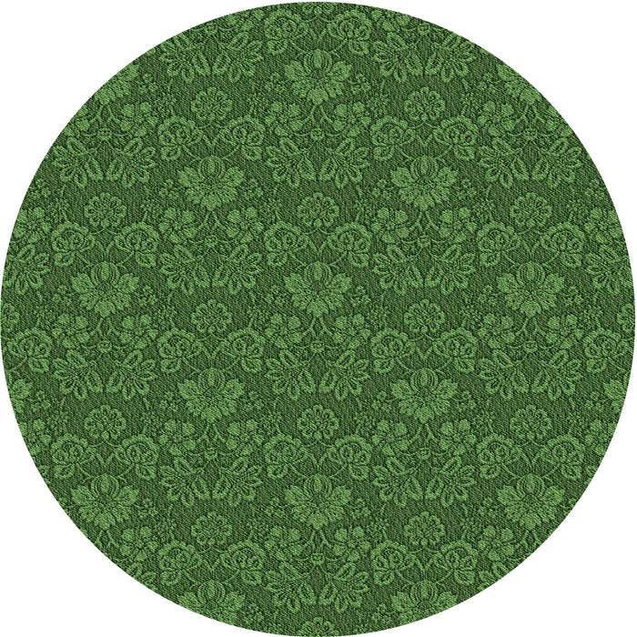 Square Machine Washable Transitional Dark Lime Green Rug in a Living Room, wshpat890grn