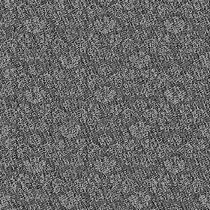 Round Patterned Gunmetal Gray Rug, pat890gry