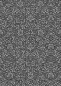 Machine Washable Transitional Gunmetal Gray Rug, wshpat890gry