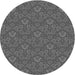 Square Patterned Gunmetal Gray Rug, pat890gry