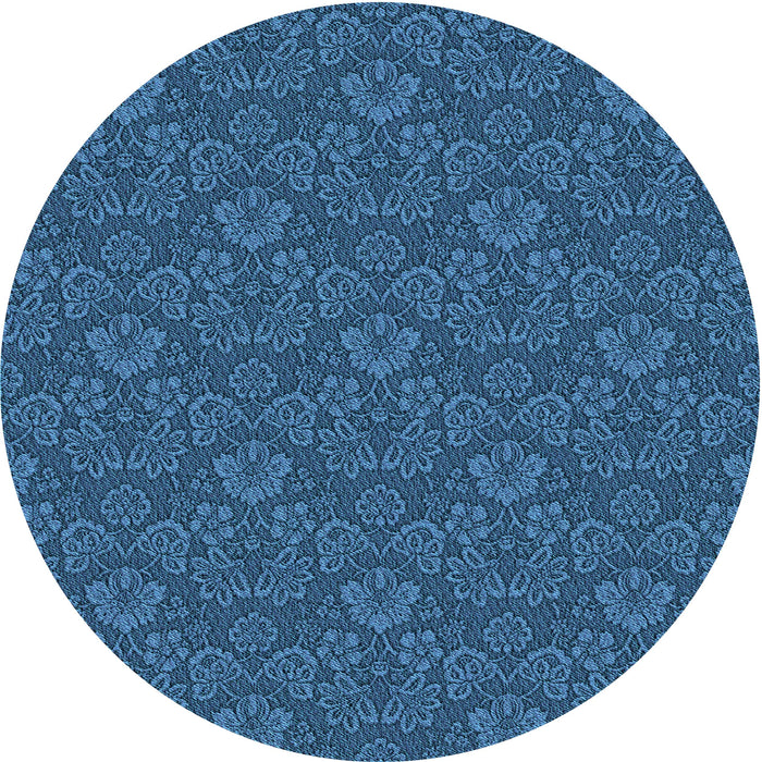Square Patterned Blue Rug, pat890lblu