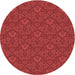 Square Machine Washable Transitional Red Rug in a Living Room, wshpat890rd