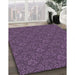 Machine Washable Transitional Dark Purple Rug in a Family Room, wshpat890