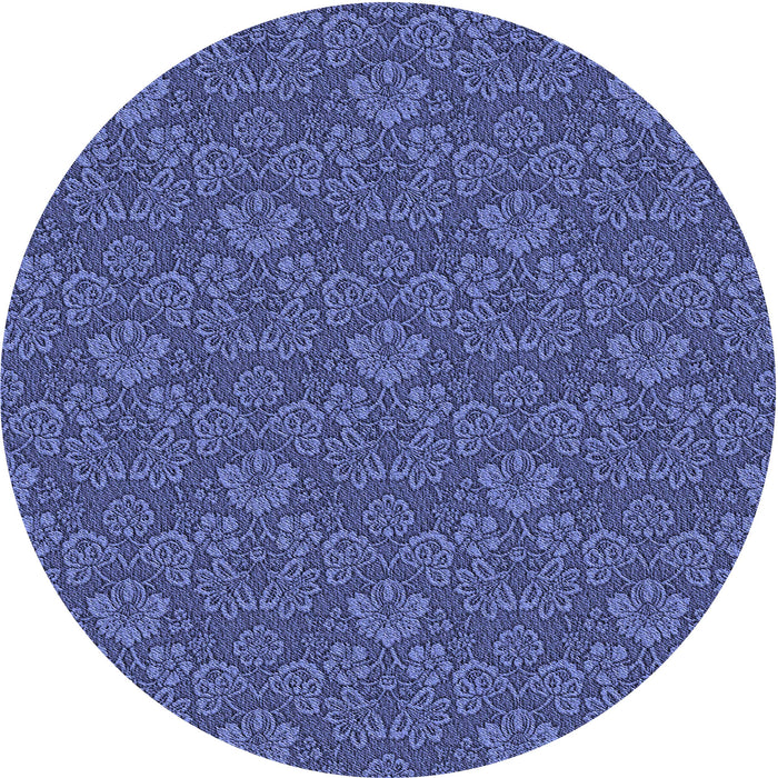 Square Patterned Light Slate Blue Rug, pat891blu