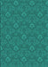 Patterned Dark Turquoise Green Rug, pat891lblu