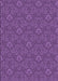 Machine Washable Transitional Purple Rug, wshpat891pur