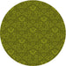 Square Patterned Pistachio Green Rug, pat891yw