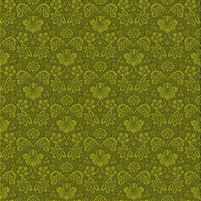 Round Patterned Pistachio Green Rug, pat891yw