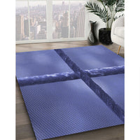 Patterned Light Slate Blue Rug, pat892blu