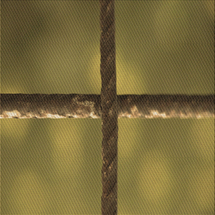 Round Patterned Dark Golden Brown Rug, pat892brn