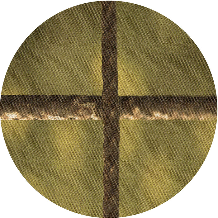 Square Patterned Dark Golden Brown Rug, pat892brn