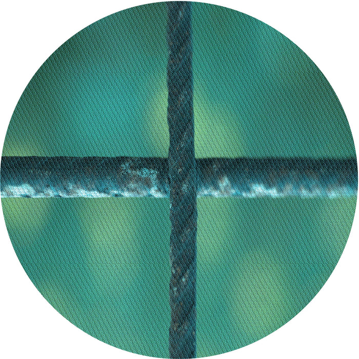 Square Patterned Medium Teal Green Rug, pat892lblu