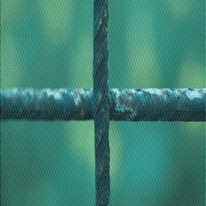 Patterned Medium Teal Green Rug, pat892lblu