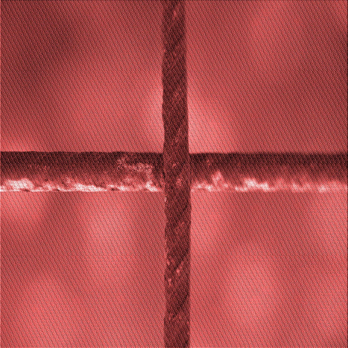 Round Patterned Red Rug, pat892rd