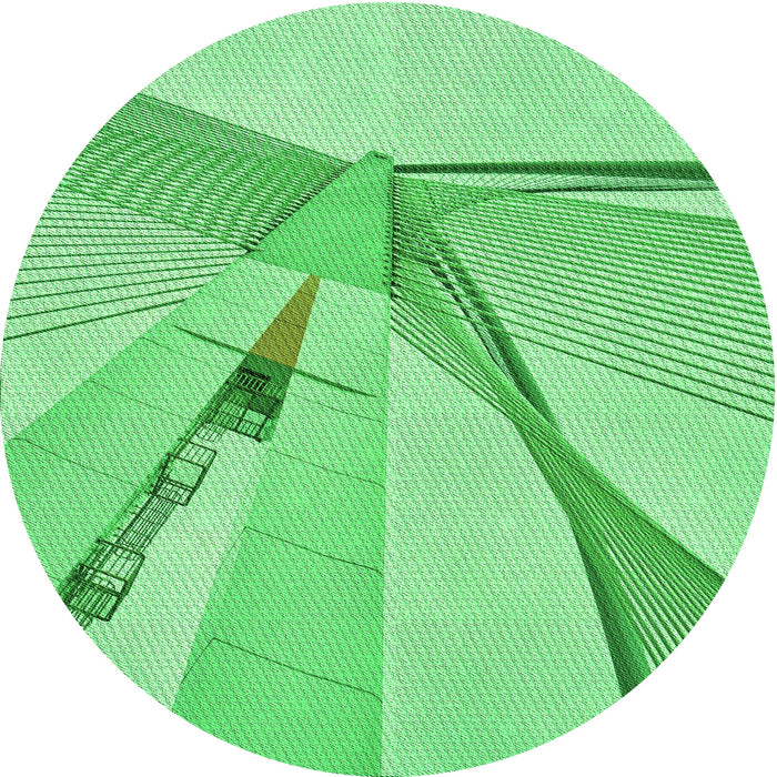 Square Patterned Jade Green Rug, pat893grn