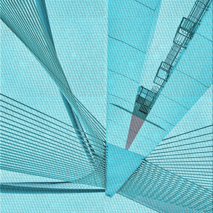 Patterned Dark Turquoise Green Rug, pat893lblu