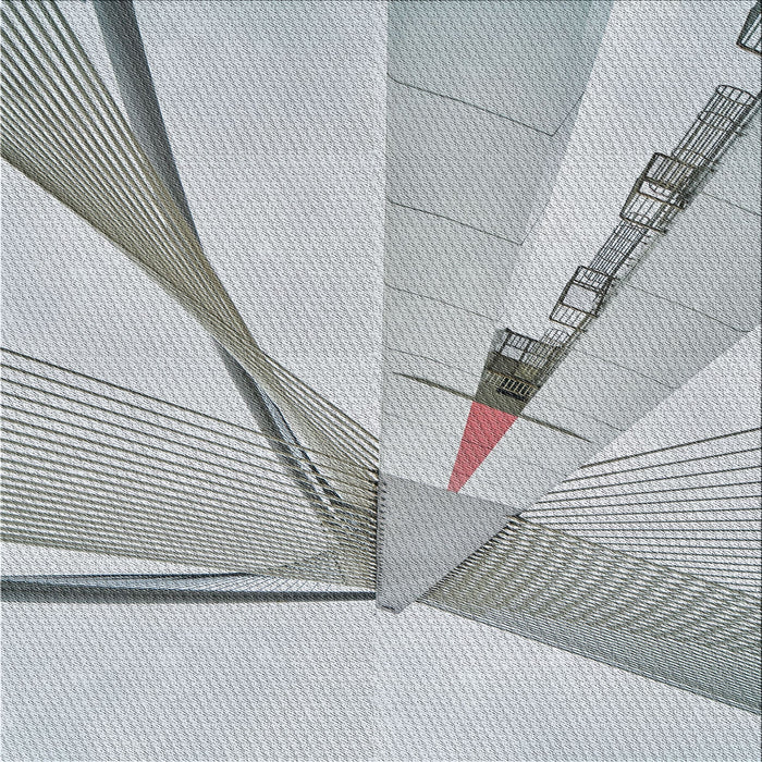 Square Patterned Platinum Gray Novelty Rug, pat893