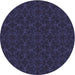 Square Patterned Deep Periwinkle Purple Rug, pat894blu