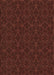 Machine Washable Transitional Red Rug, wshpat894brn