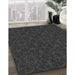Patterned Charcoal Black Rug in Family Room, pat894gry