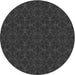 Square Patterned Charcoal Black Rug, pat894gry