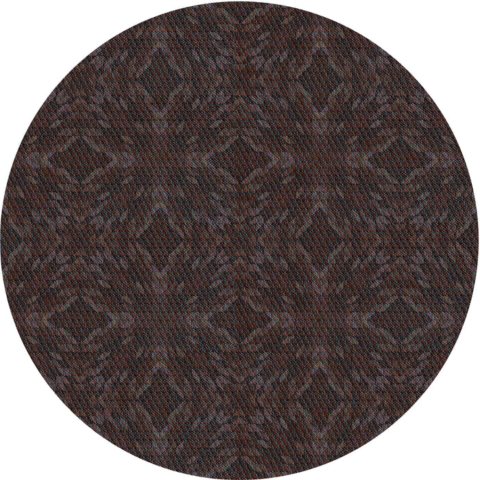 Square Patterned Black Brown Rug, pat894lblu