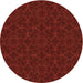 Square Patterned Crimson Red Rug, pat894org